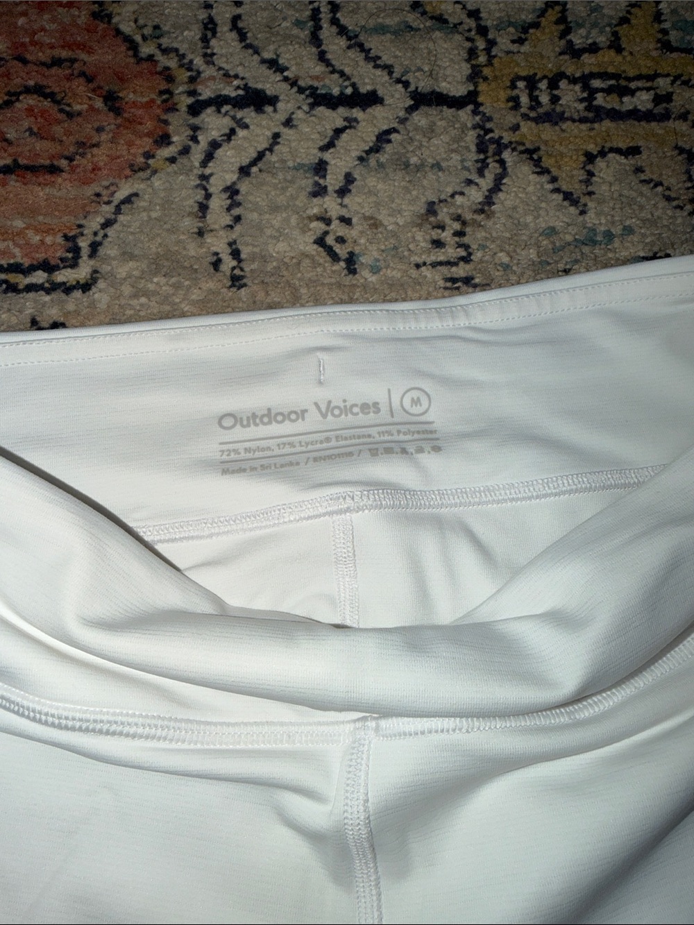 Outdoor Voices White High-Rise Bike Shorts - Picture 5 of 5